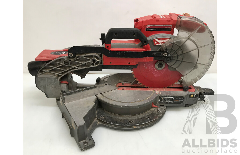 Milwaukee 18V Cordless Fuel Dual Bevel Sliding Compound Mitre Saw - Skin Only