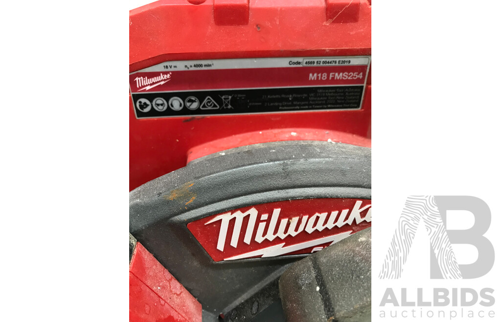 Milwaukee 18V Cordless Fuel Dual Bevel Sliding Compound Mitre Saw - Skin Only