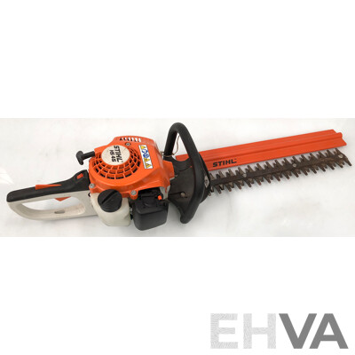 Stihl HS45 Petrol Powered Hedge Trimmer and Rockwell RG8070 Electric Hedge Trimmer