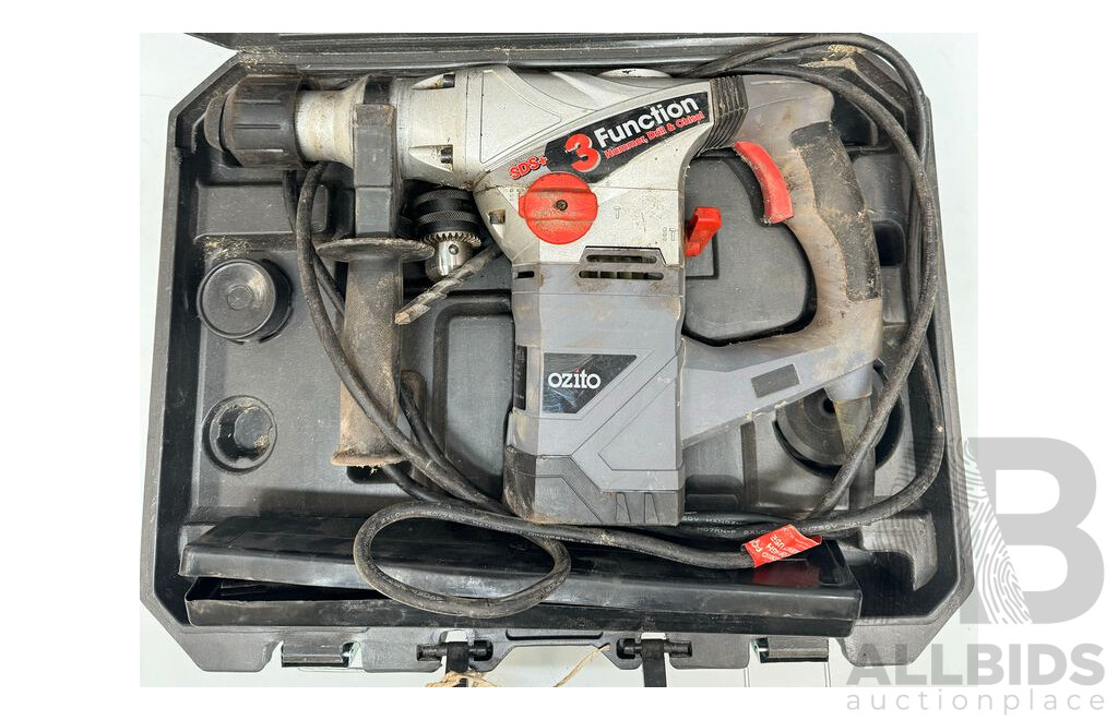 Makita Bluetooth Speaker, Ozito Rotary Hammer Drill Kit, & Bosch Angle Grinder