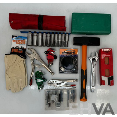 AEG Tool Bag with Wrench, Screw Bits, Hammer and Other Items