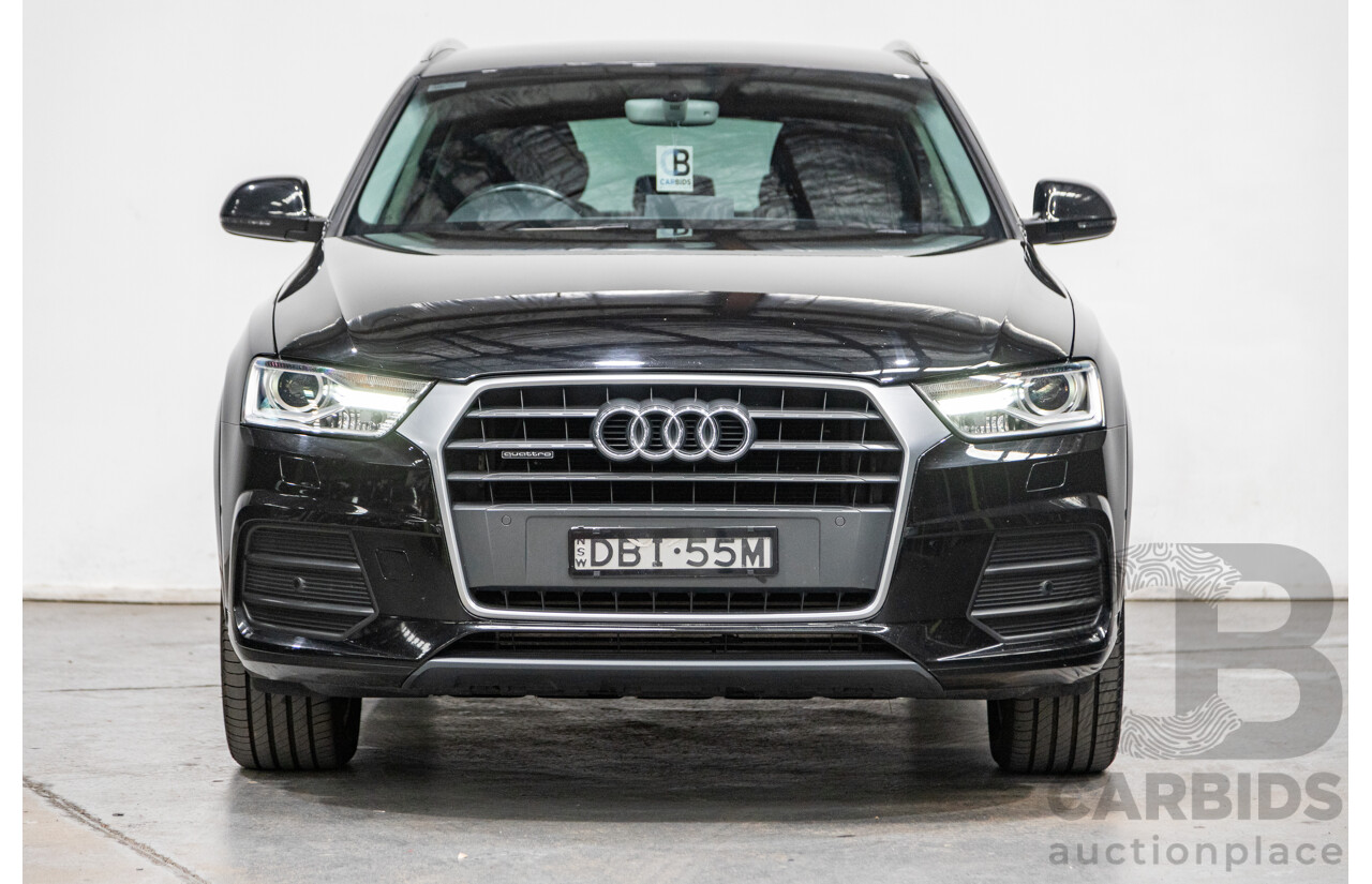 9/2015 Audi Q3 2.0 TFSI Sport Quattro (AWD) 8U MY16 4d Wagon Mythos Black Metallic Turbo 2.0L