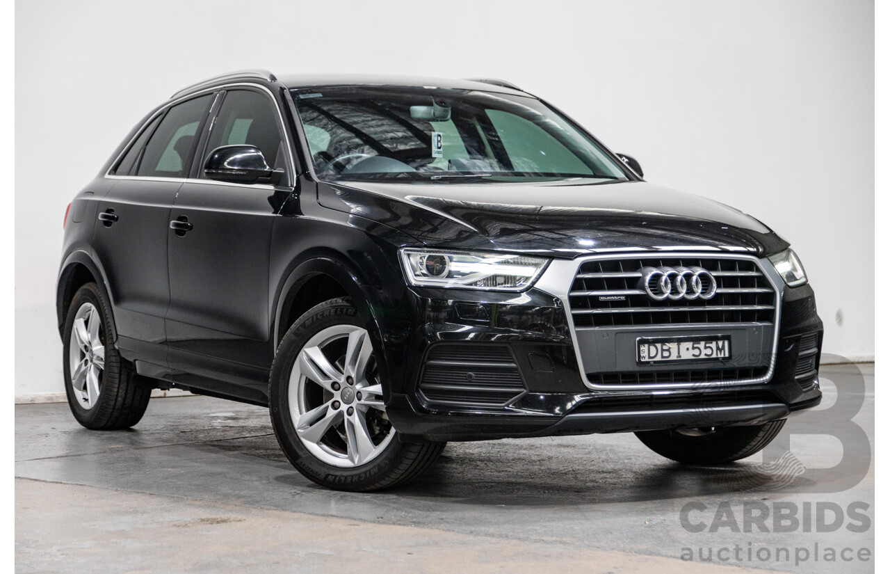 9/2015 Audi Q3 2.0 TFSI Sport Quattro (AWD) 8U MY16 4d Wagon Mythos Black Metallic Turbo 2.0L