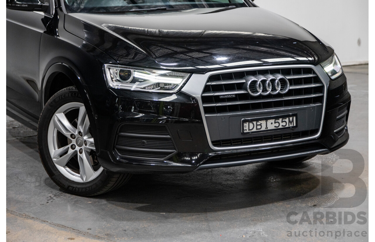 9/2015 Audi Q3 2.0 TFSI Sport Quattro (AWD) 8U MY16 4d Wagon Mythos Black Metallic Turbo 2.0L