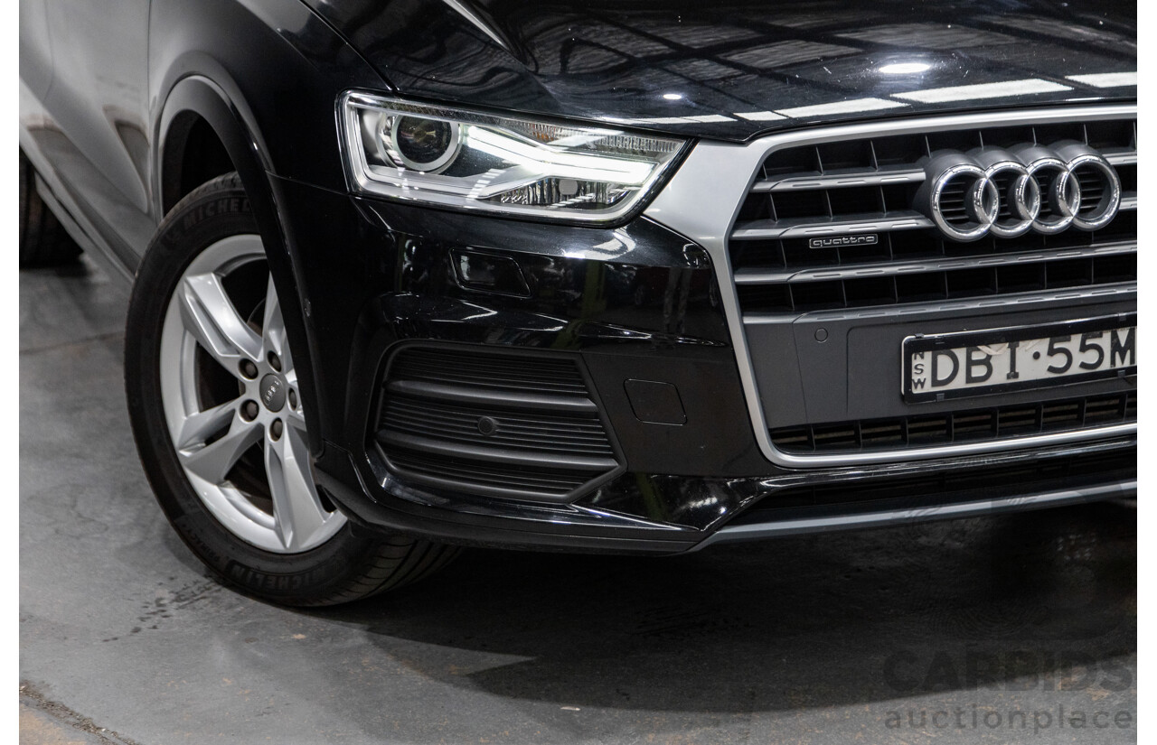 9/2015 Audi Q3 2.0 TFSI Sport Quattro (AWD) 8U MY16 4d Wagon Mythos Black Metallic Turbo 2.0L