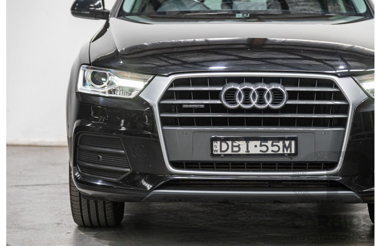 9/2015 Audi Q3 2.0 TFSI Sport Quattro (AWD) 8U MY16 4d Wagon Mythos Black Metallic Turbo 2.0L