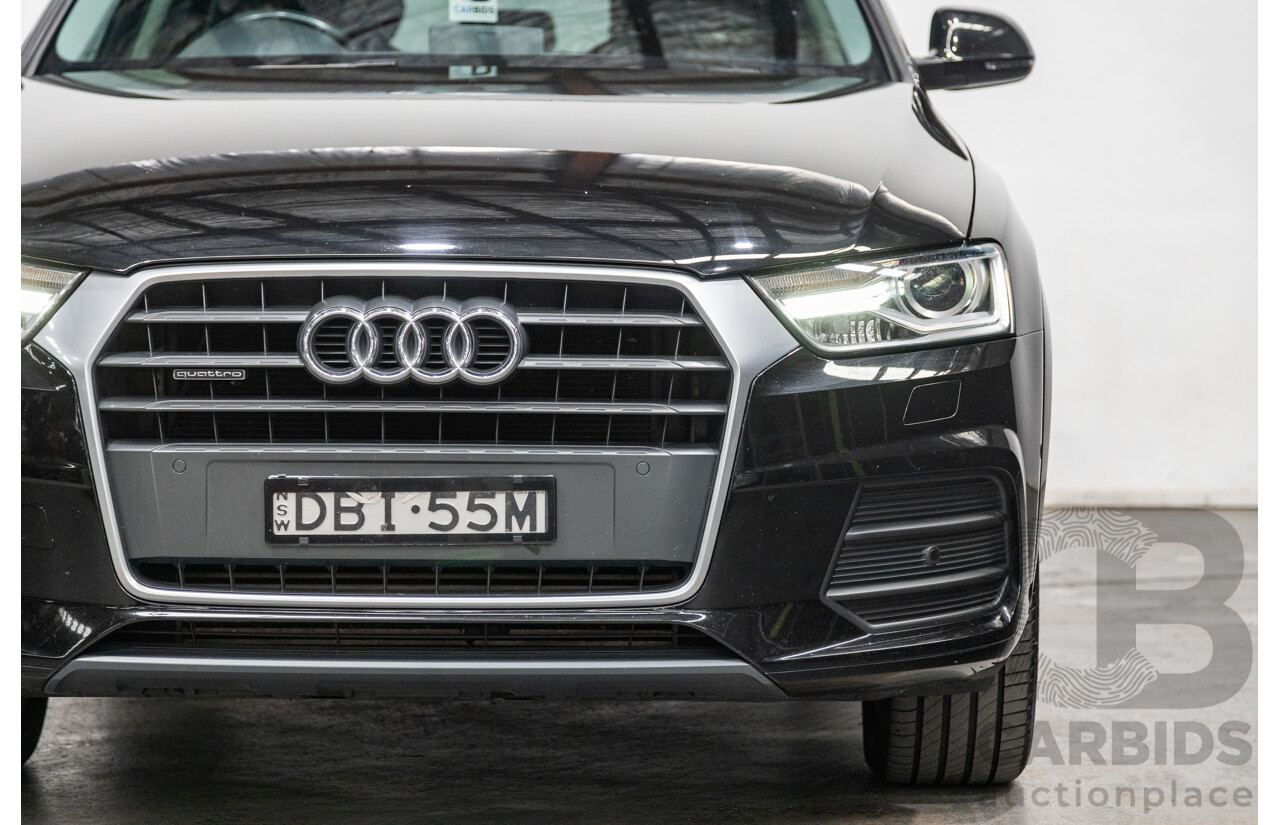 9/2015 Audi Q3 2.0 TFSI Sport Quattro (AWD) 8U MY16 4d Wagon Mythos Black Metallic Turbo 2.0L