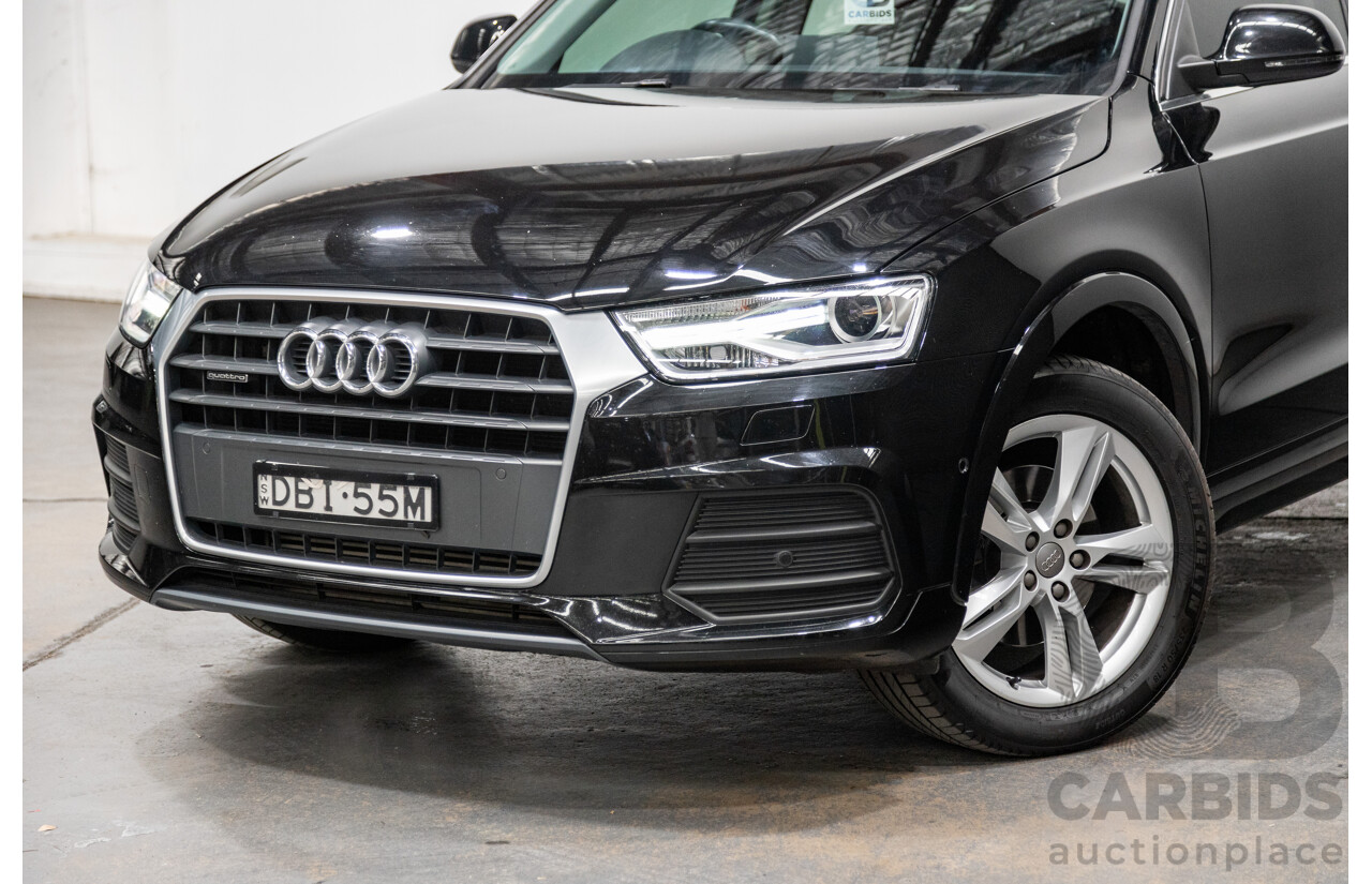 9/2015 Audi Q3 2.0 TFSI Sport Quattro (AWD) 8U MY16 4d Wagon Mythos Black Metallic Turbo 2.0L