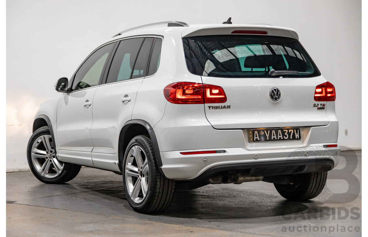 9/2015 Volkswagen Tiguan 155 TSI R-Line (AWD) 5NC MY15 4d Wagon Pure White Turbo 2.0L