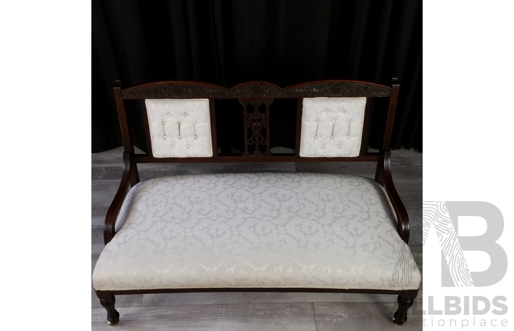 Late Edwardian Mahogany Parlour Settee