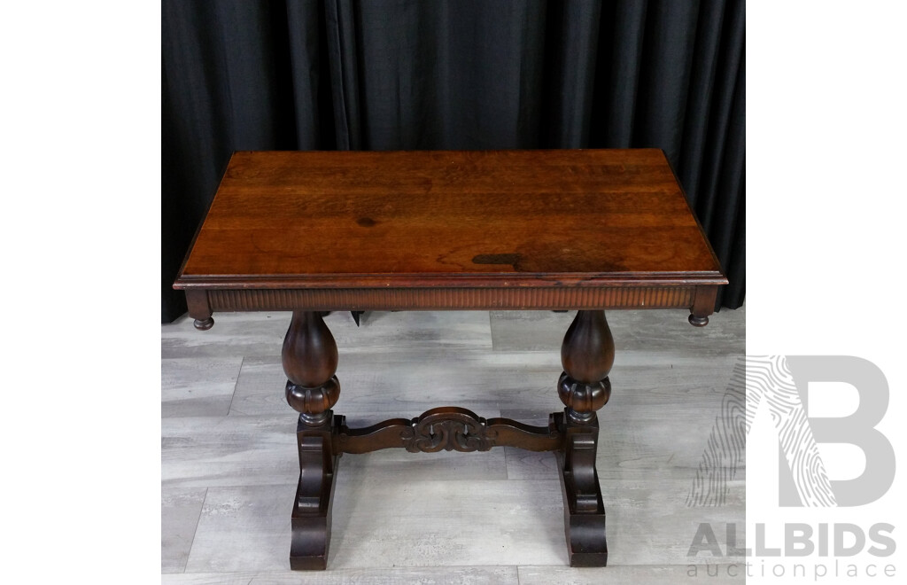 Art Deco Oak Hall Table