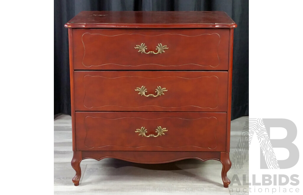 Queen Anne Style Chest of Three Drawers