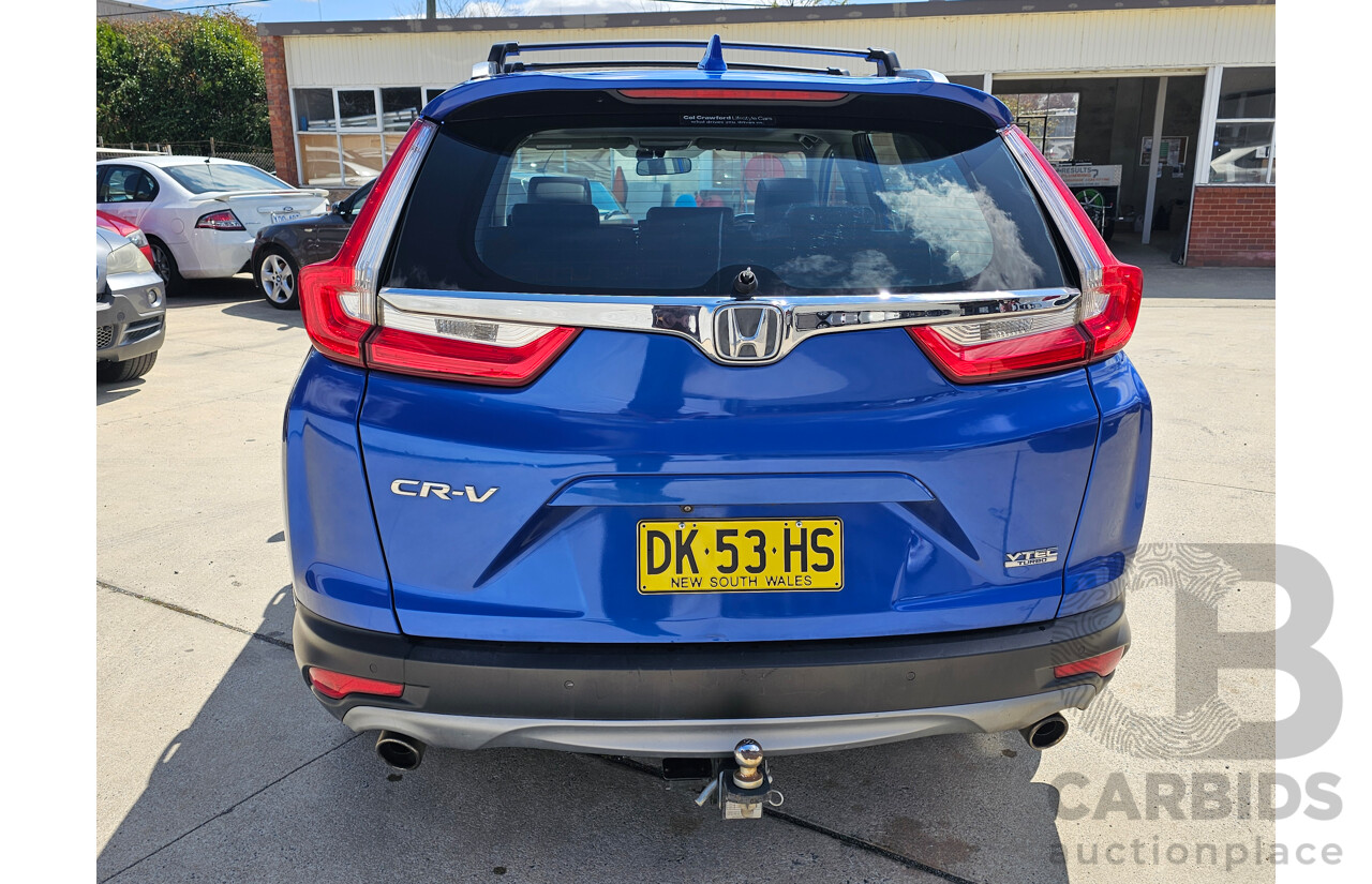 07/2017 Honda Cr-V VTi-L7 (2WD) FWD MY18 4D Wagon Blue 1.5L