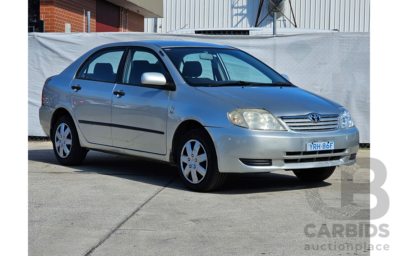 9/2005 Toyota Corolla Ascent ZZE122R 4d Sedan Grey 1.8L