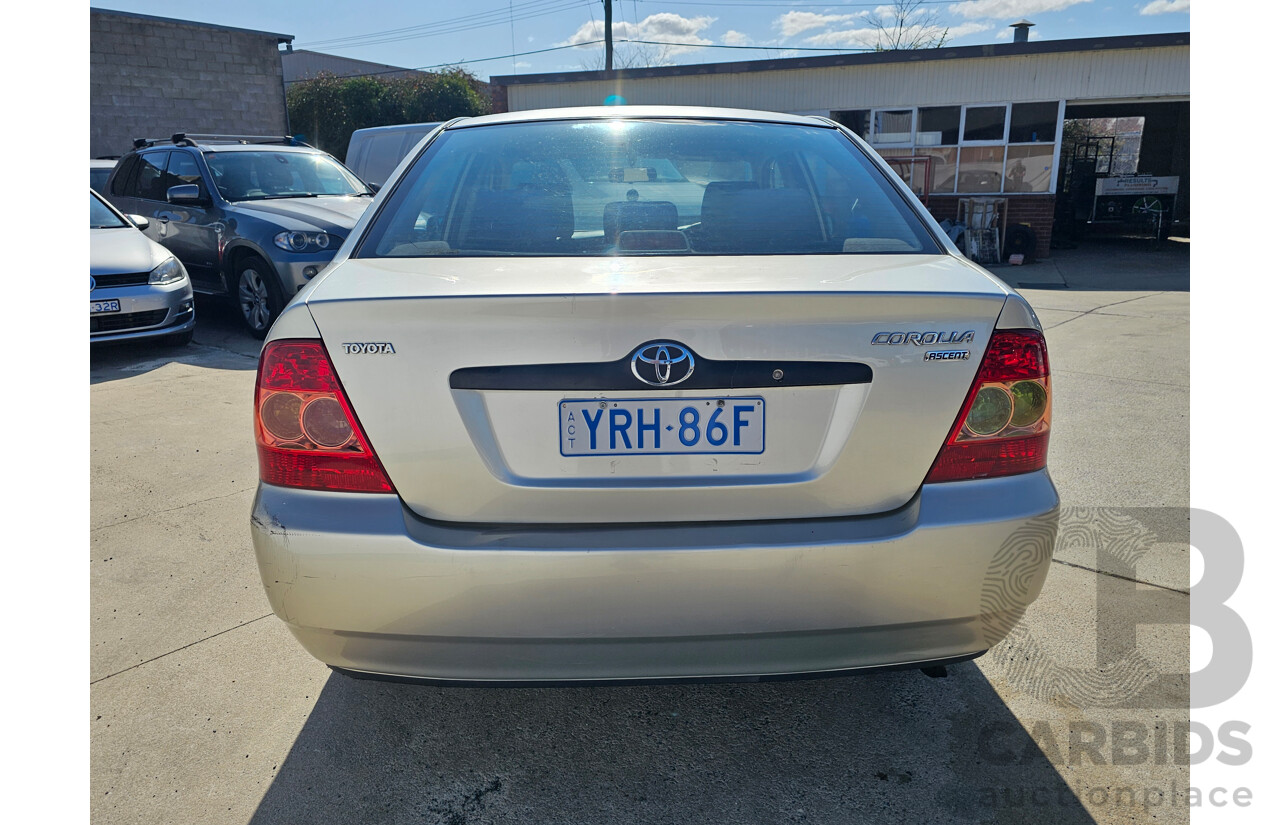 9/2005 Toyota Corolla Ascent ZZE122R 4d Sedan Grey 1.8L