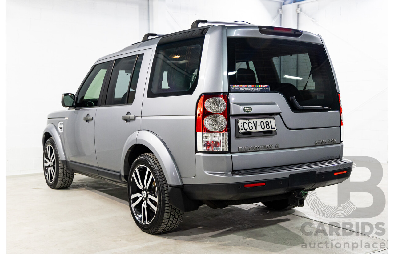 6/2012 Land Rover Discovery 4 3.0 SDV6 HSE MY12 4d Wagon Orkney Grey Metallic Twin Turbo Diesel 3.0L - 7 Seater