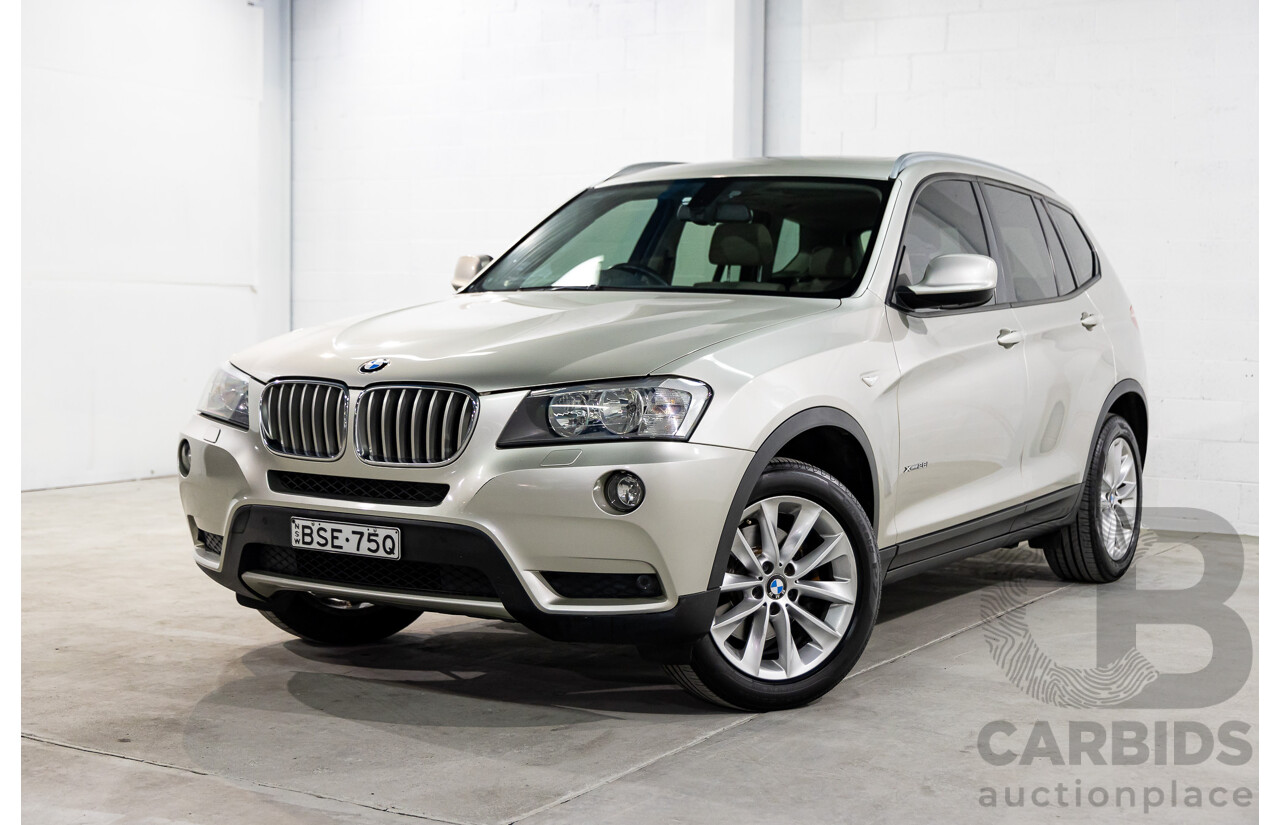 4/2013 BMW X3 Xdrive (AWD) 28i F25 MY13 4d Wagon Mineral Silver Metallic Turbo 2.0L