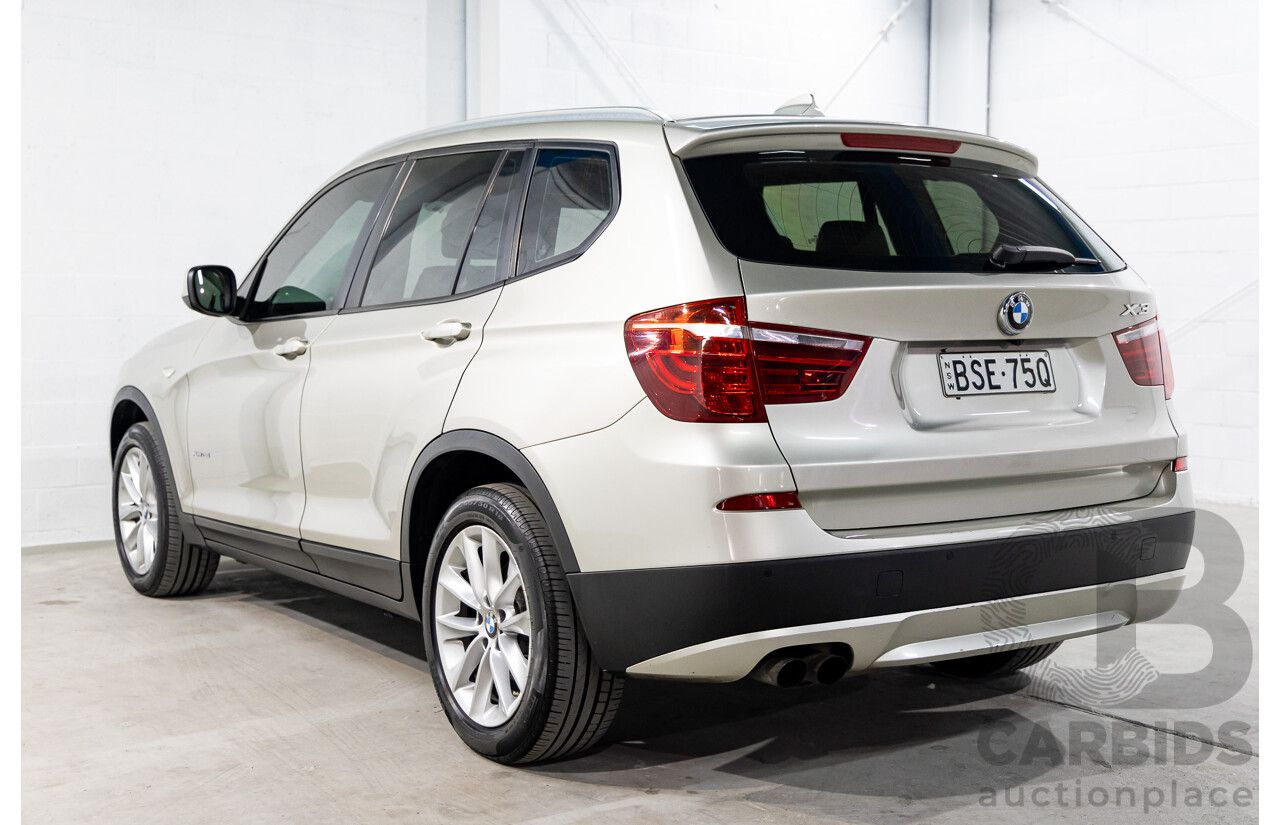 4/2013 BMW X3 Xdrive (AWD) 28i F25 MY13 4d Wagon Mineral Silver Metallic Turbo 2.0L