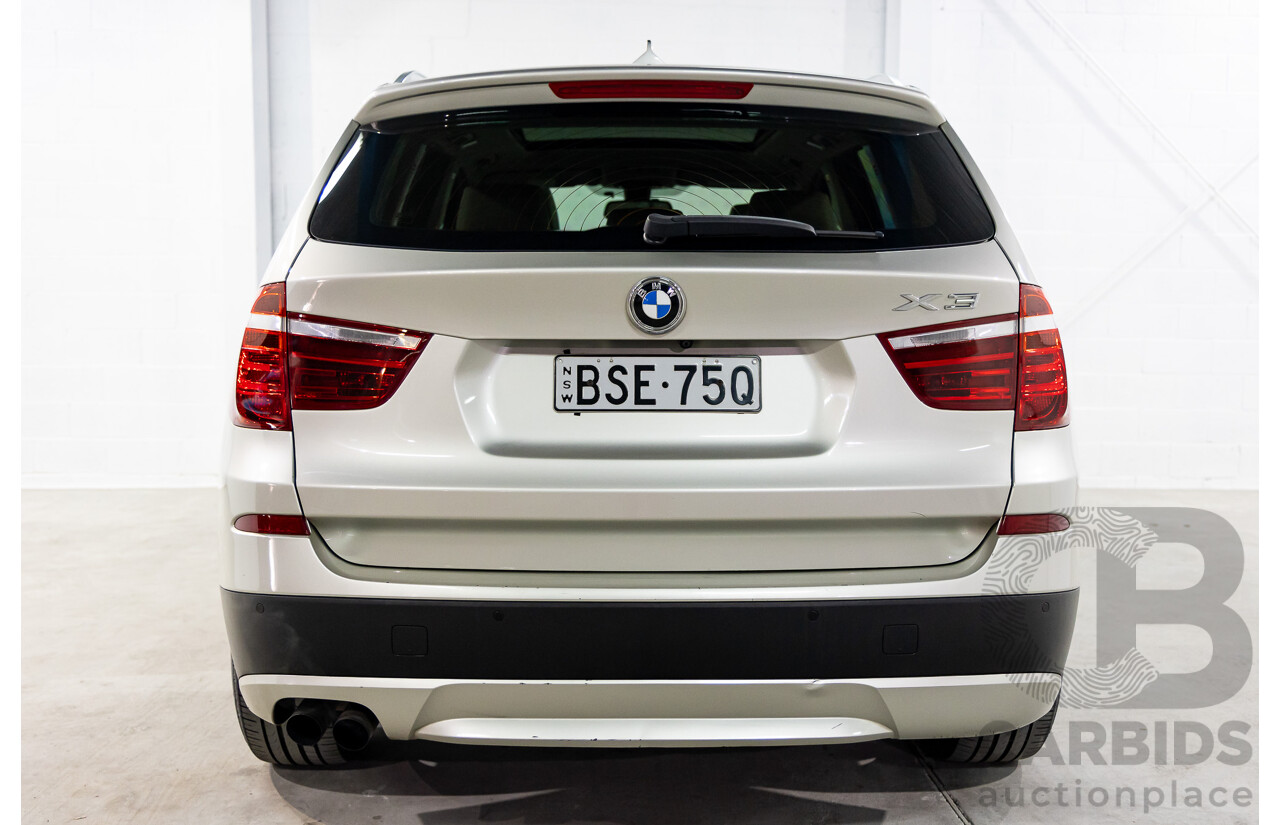 4/2013 BMW X3 Xdrive (AWD) 28i F25 MY13 4d Wagon Mineral Silver Metallic Turbo 2.0L