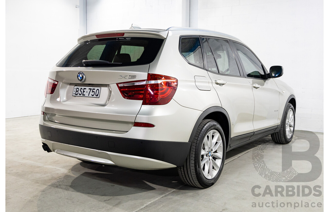 4/2013 BMW X3 Xdrive (AWD) 28i F25 MY13 4d Wagon Mineral Silver Metallic Turbo 2.0L