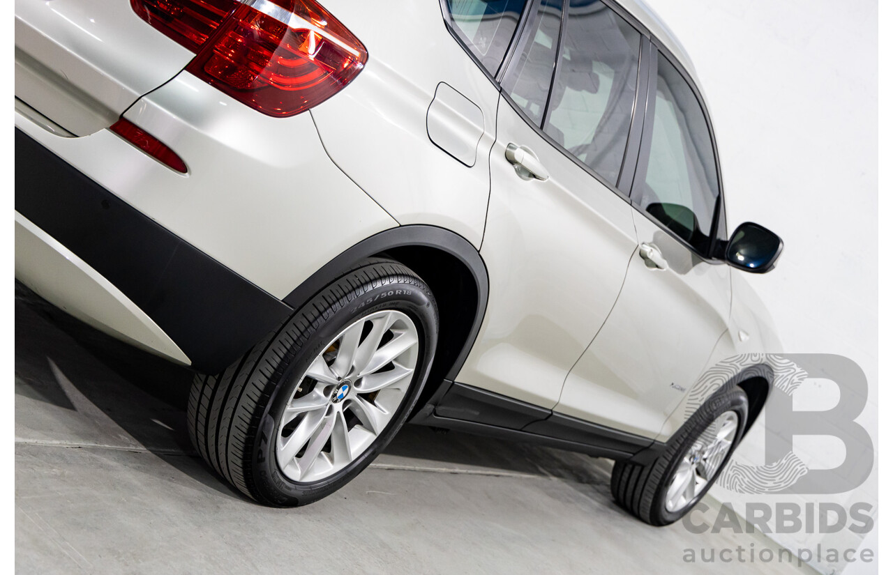 4/2013 BMW X3 Xdrive (AWD) 28i F25 MY13 4d Wagon Mineral Silver Metallic Turbo 2.0L