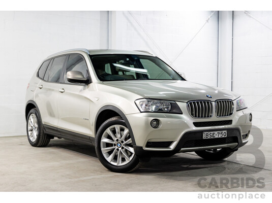 4/2013 BMW X3 Xdrive (AWD) 28i F25 MY13 4d Wagon Mineral Silver Metallic Turbo 2.0L