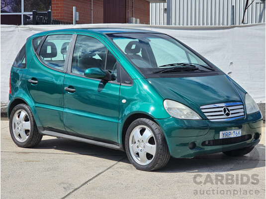 2/2001 Mercedes-Benz A190 Avantgarde W168 5d Hatchback Green 1.9L