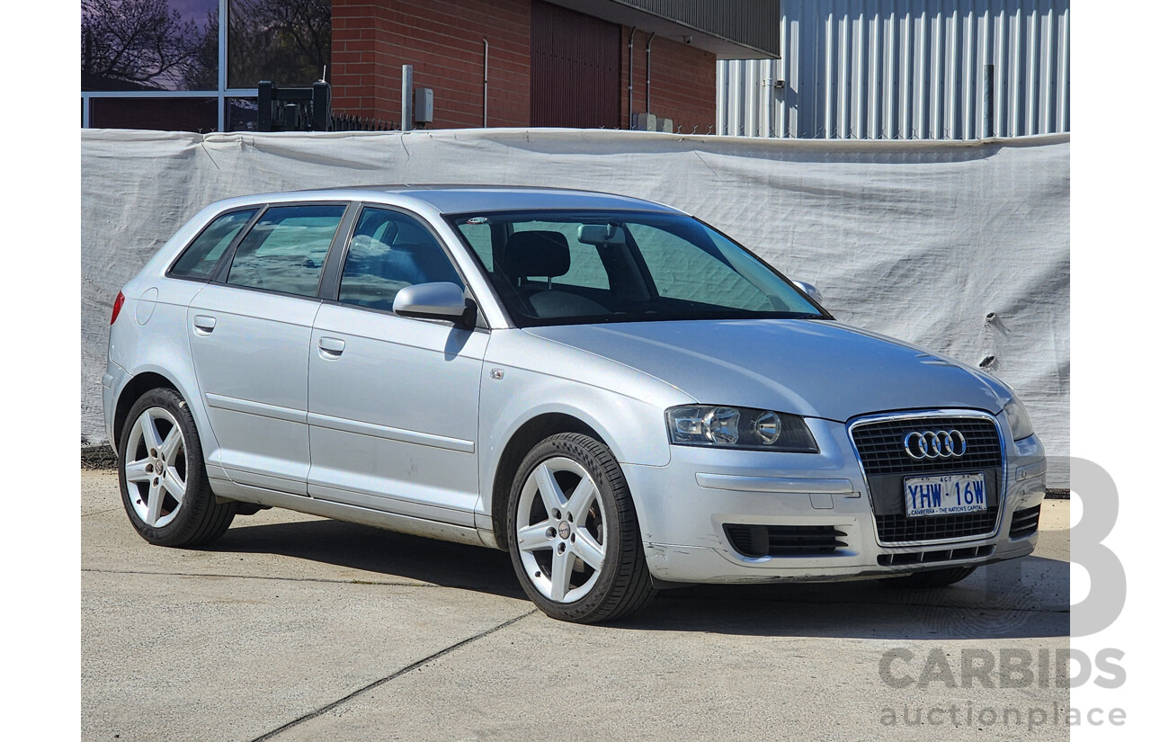 4/2008 Audi A3 Sportback 1.6 Attraction 8P 5d Hatchback Silver 1.6L