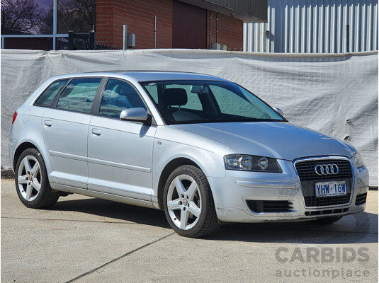 4/2008 Audi A3 Sportback 1.6 Attraction 8P 5d Hatchback Silver 1.6L