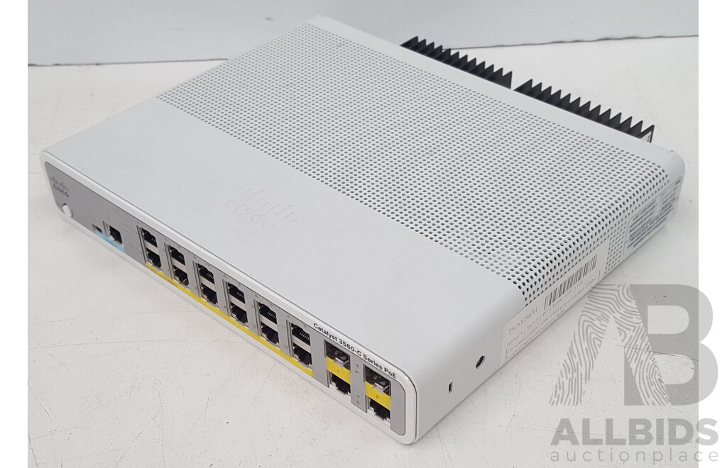 Cisco (WS-C3560C-12PC-S) Catalyst 3560-C Series PoE 12-Port Switch