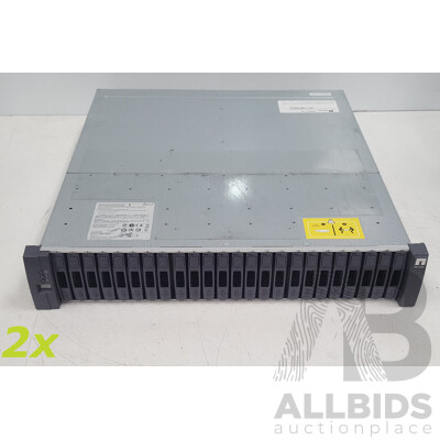 NetApp (NAJ-1001) 24-Bay 2RU Hard Drive Array (14.4TB) - Lot of Two