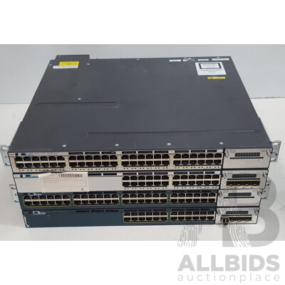 Cisco Assorted Ethernet Switches - Lot of Four