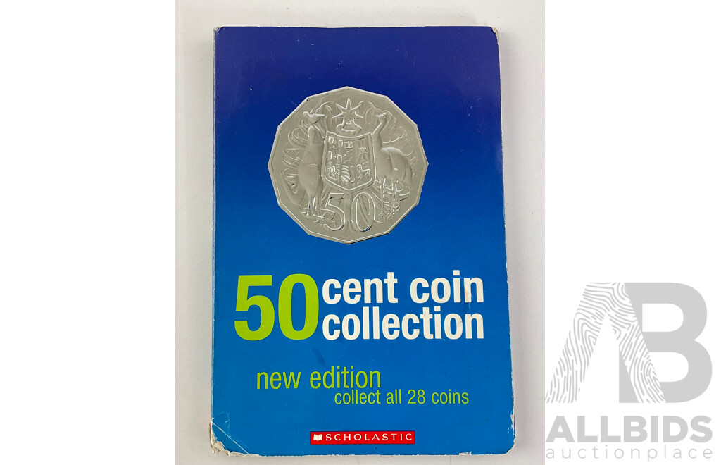 Australian Scholasic Twenty Eight Fifty Cent Coin Album