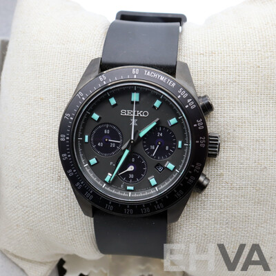 Boxed Seiko Prospex Black Series Speedtimer Solar Chronograph Watch,  SSC923P1