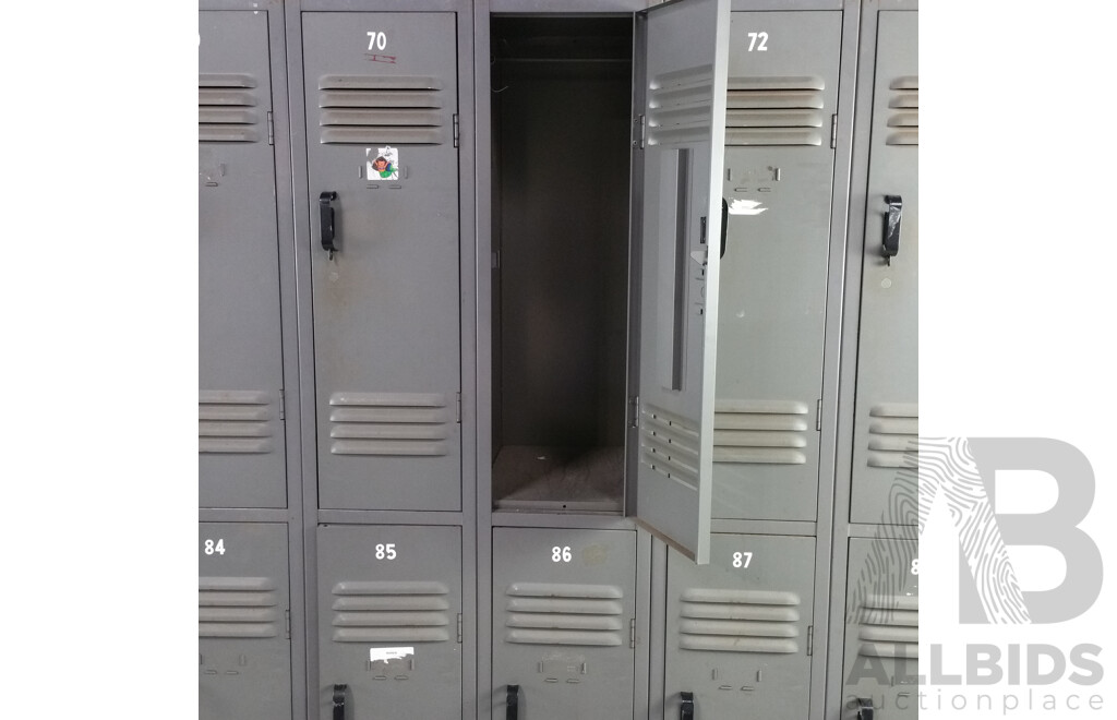 Vintage Metal Bank of Ten Lockers