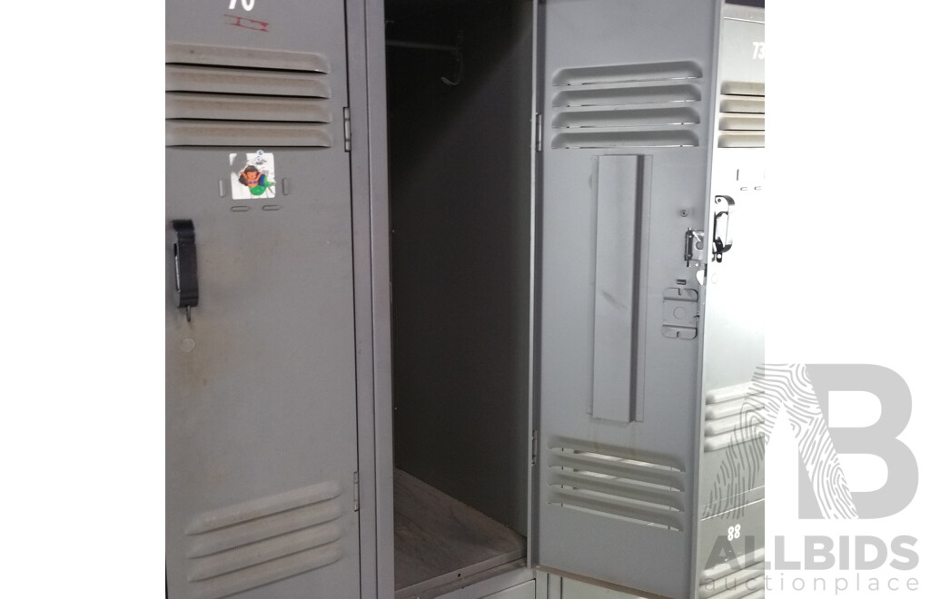 Vintage Metal Bank of Ten Lockers