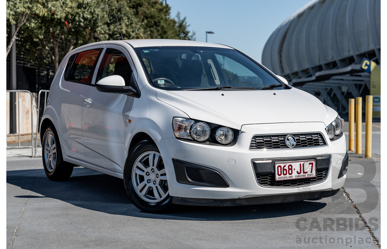 5/2013 Holden Barina CD TM MY13 5d Hatchback Summit White 1.6L