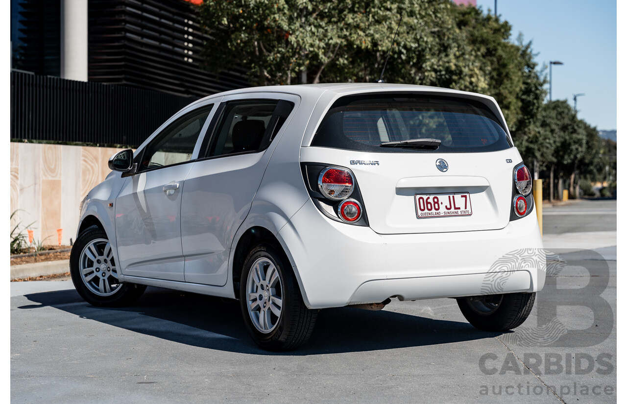 5/2013 Holden Barina CD TM MY13 5d Hatchback Summit White 1.6L