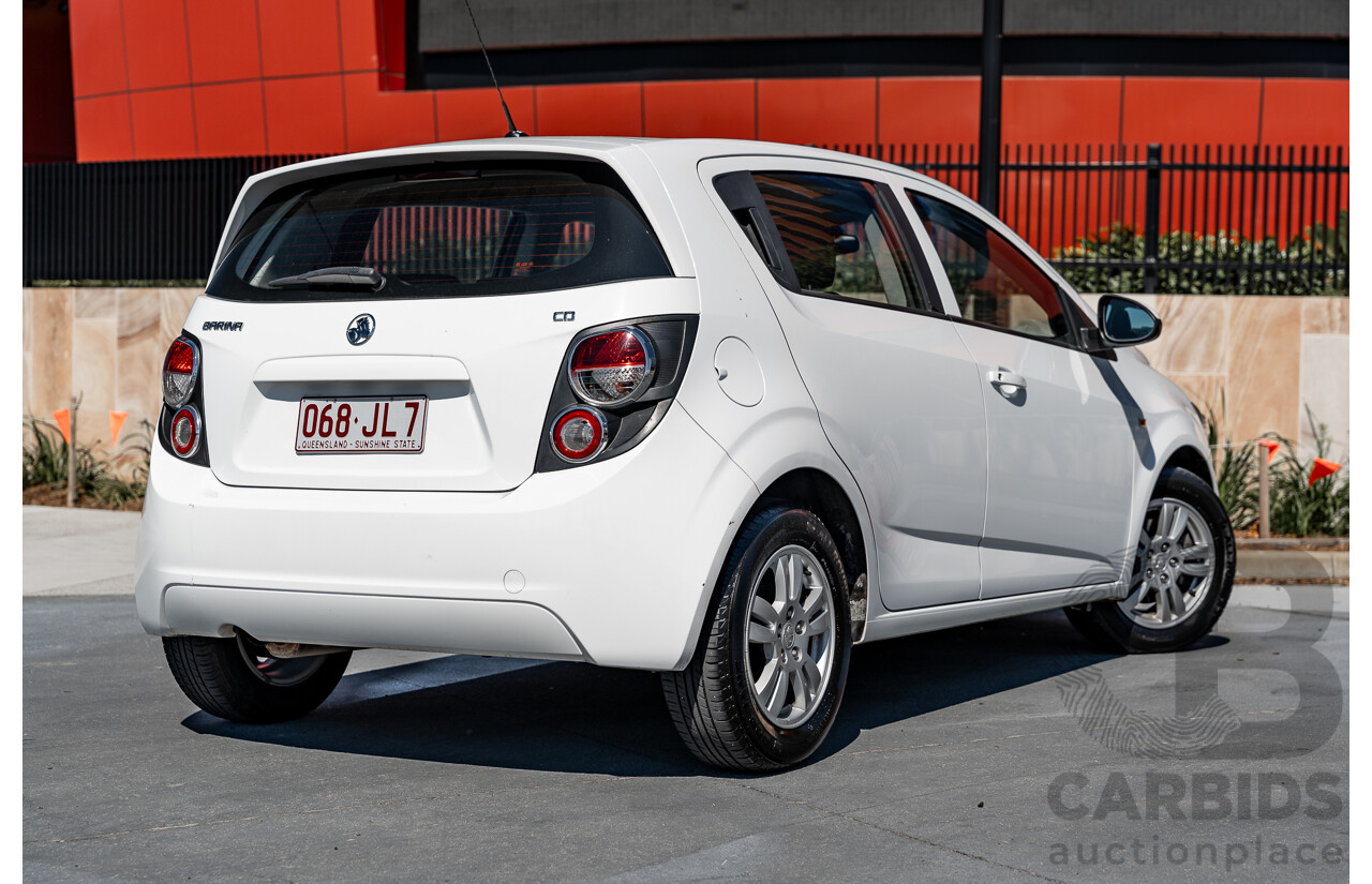 5/2013 Holden Barina CD TM MY13 5d Hatchback Summit White 1.6L