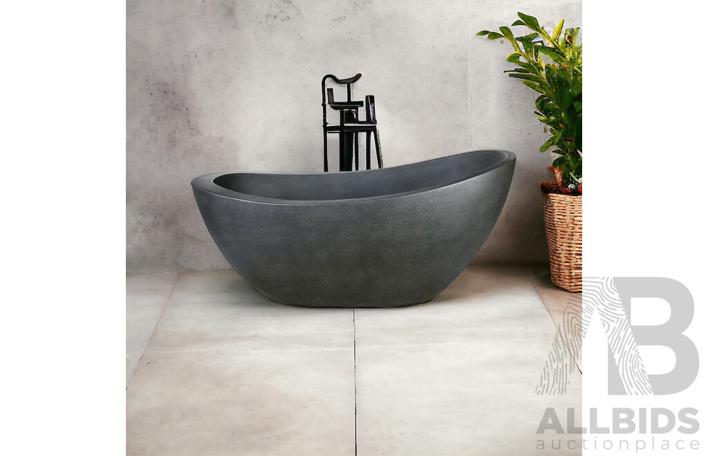 Dark Grey Terrazzo Stone Composite Bath (150L X 85W) - ORP $4,000.00