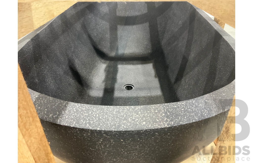 Dark Grey Terrazzo Stone Composite Bath (150L X 85W) - ORP $4,000.00