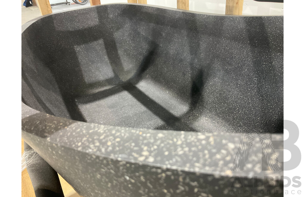 Dark Grey Terrazzo Stone Composite Bath (150L X 85W) - ORP $4,000.00