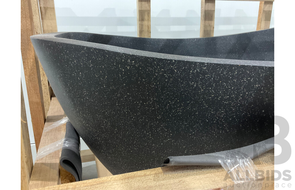 Dark Grey Terrazzo Stone Composite Bath (150L X 85W) - ORP $4,000.00