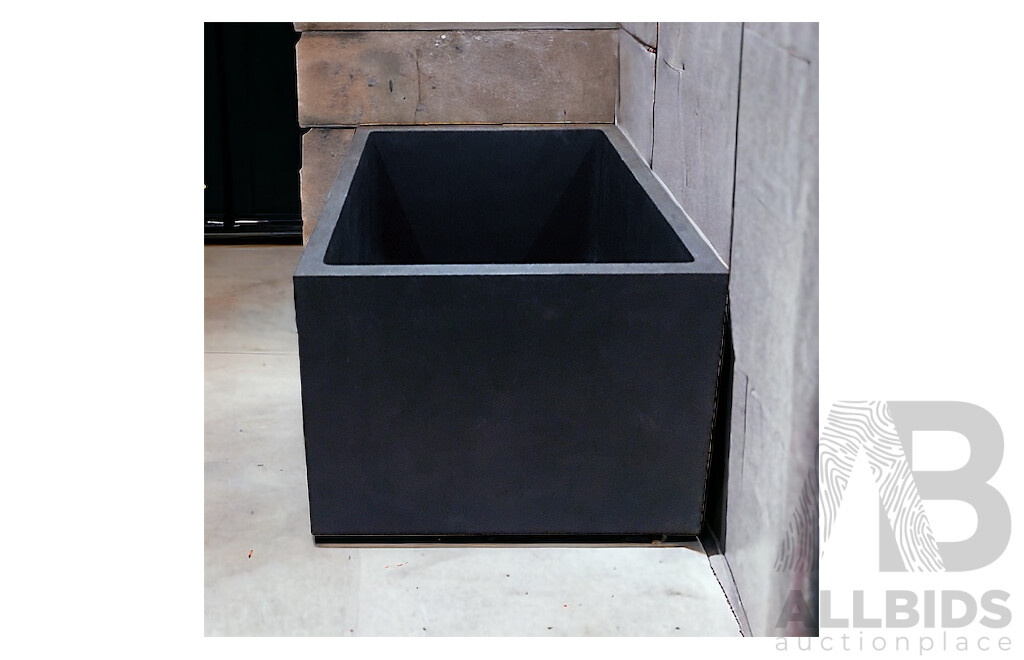 Solid Black Stone Composite Bath Square Shaped (110Lx110Wx80H) - ORP $4,500.00