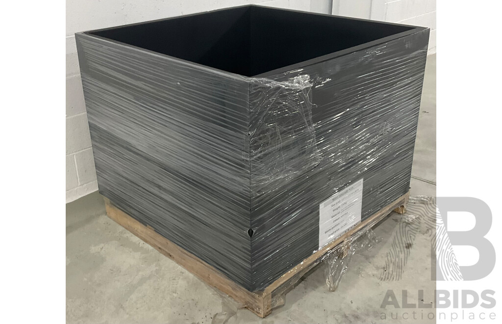 Solid Black Stone Composite Bath Square Shaped (110Lx110Wx80H) - ORP $4,500.00