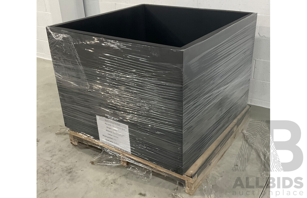 Solid Black Stone Composite Bath Square Shaped (110Lx110Wx80H) - ORP $4,500.00