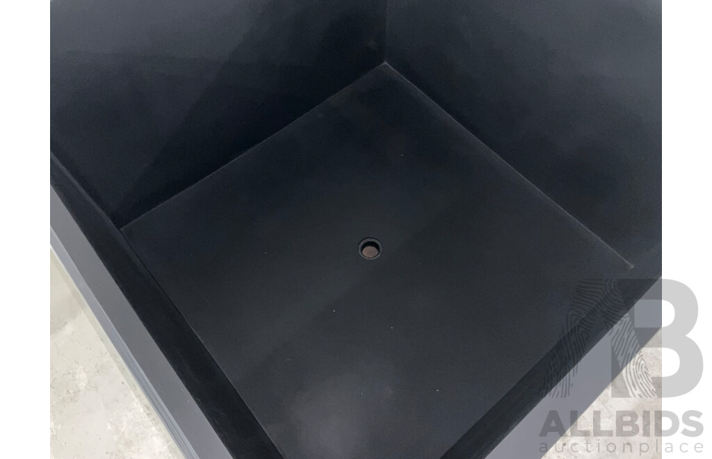 Solid Black Stone Composite Bath Square Shaped (110Lx110Wx80H) - ORP $4,500.00