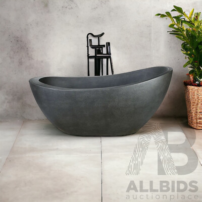 Dark Grey Terrazzo Stone Composite Bath (150L X 85W) - ORP $4,000.00