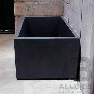 Solid Black Stone Composite Bath Square Shaped (110Lx110Wx80H) - ORP $4,500.00