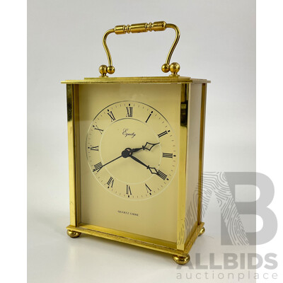 Equity Gold Tone Chime/Alarm Clock